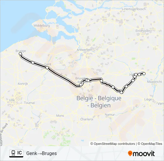 IC Train Line Map