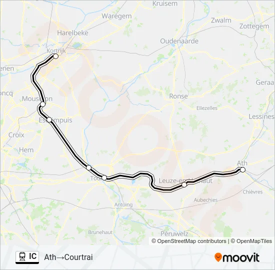 IC Train Line Map