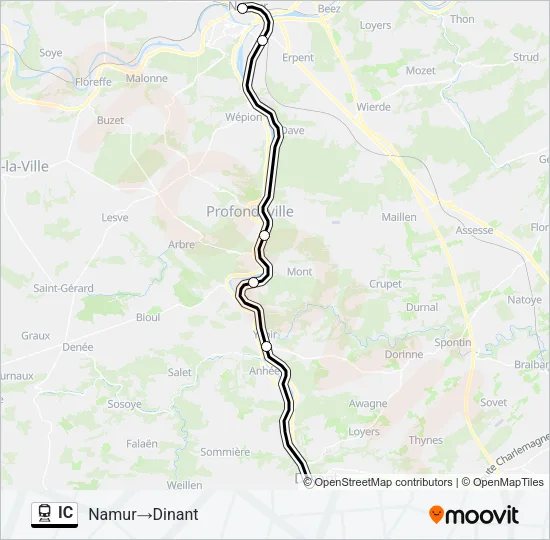 IC Train Line Map
