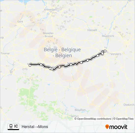 IC Train Line Map