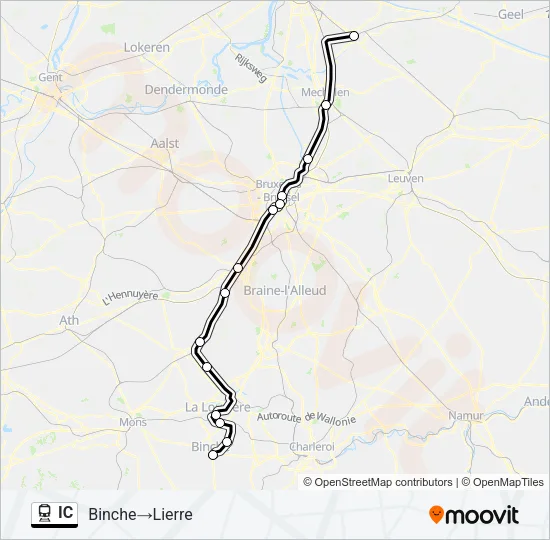 IC Train Line Map