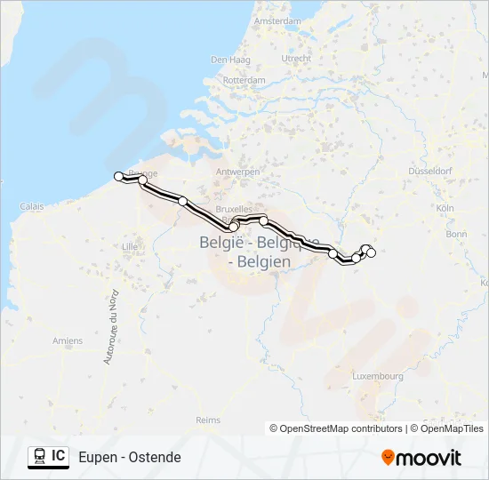 IC Train Line Map