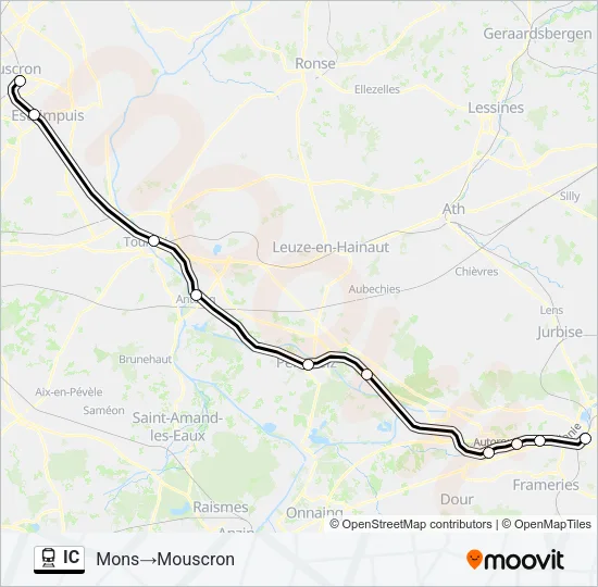 IC Train Line Map
