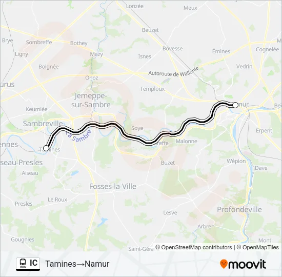 IC Train Line Map