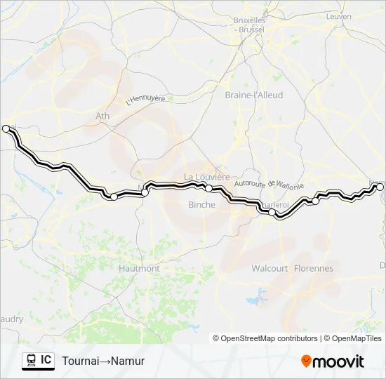 IC Train Line Map