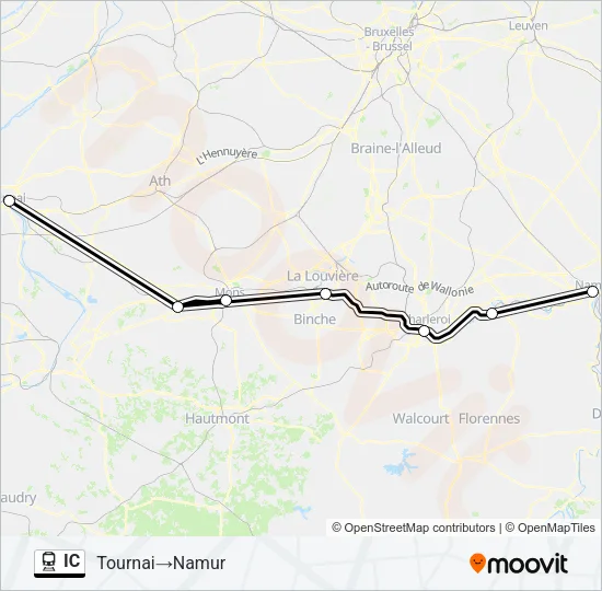 IC Train Line Map