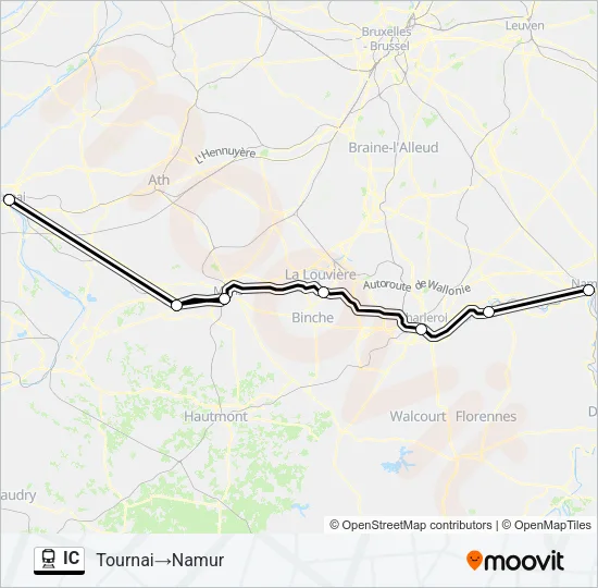 IC Train Line Map