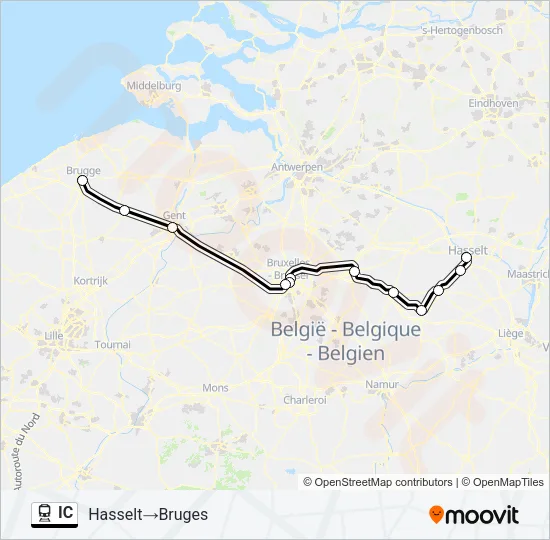 IC Train Line Map