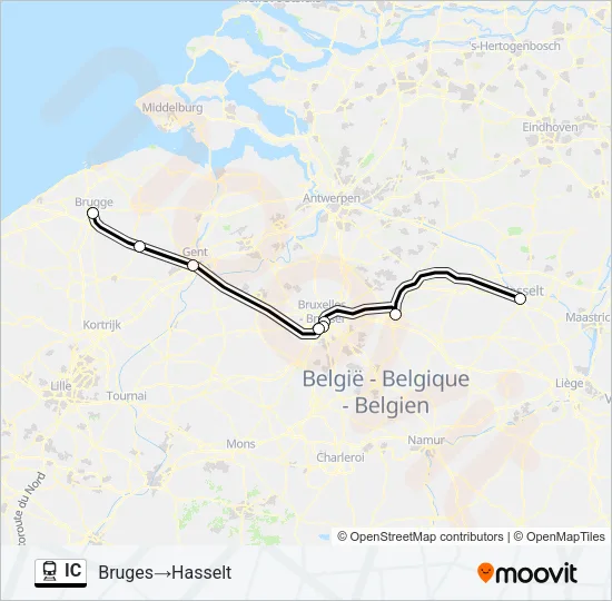 IC Train Line Map