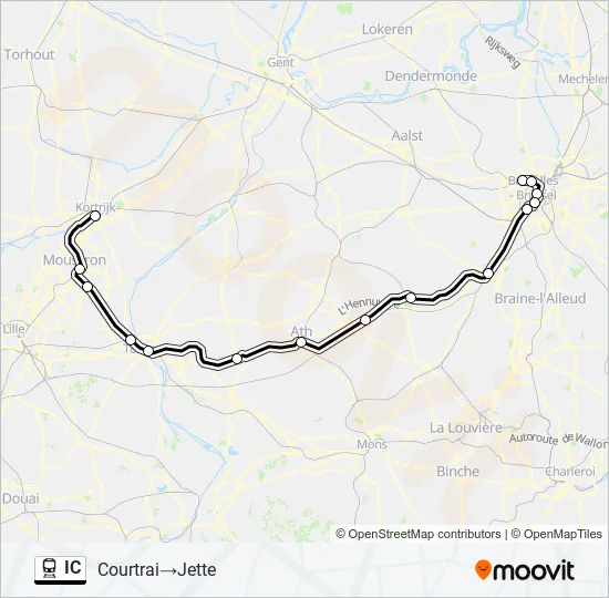 IC Train Line Map