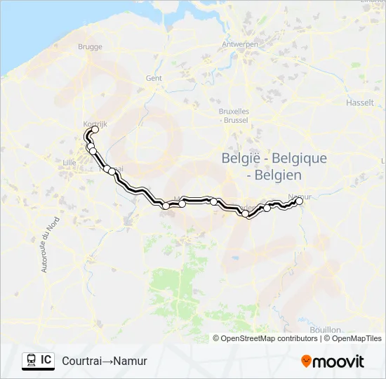 IC Train Line Map
