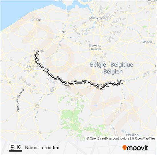 IC train Line Map