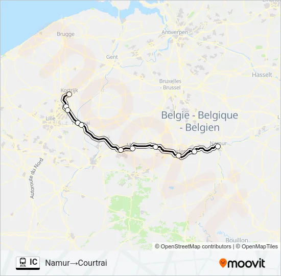 IC Train Line Map