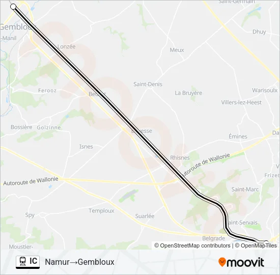 IC Train Line Map