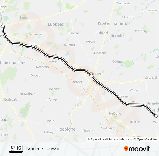 IC Train Line Map