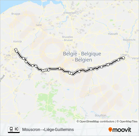 IC Train Line Map