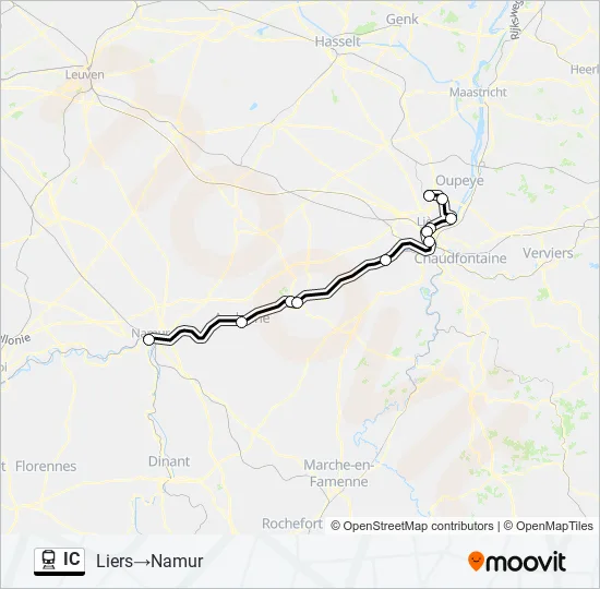 IC Train Line Map