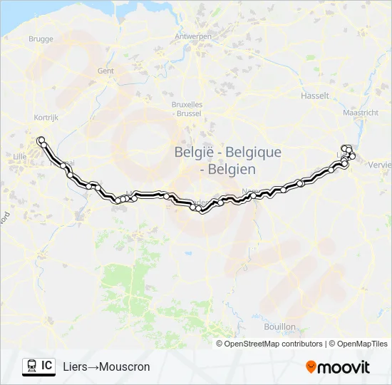 IC Train Line Map