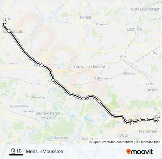 IC Train Line Map