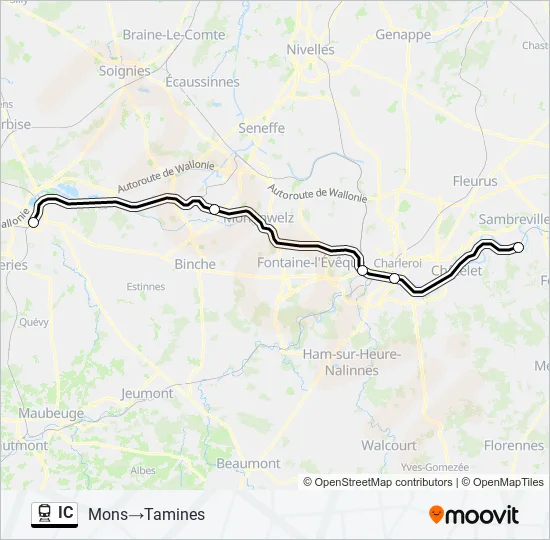 IC Train Line Map