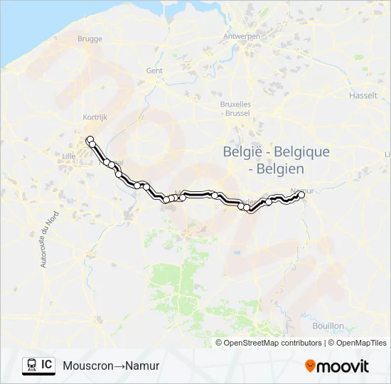 IC Train Line Map