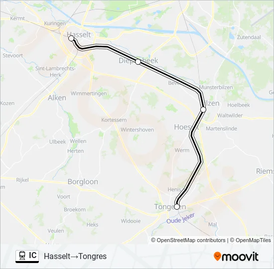 IC Train Line Map