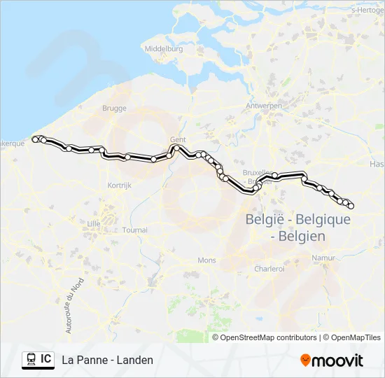 IC Train Line Map