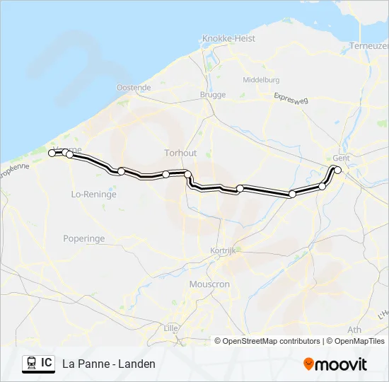 IC Train Line Map