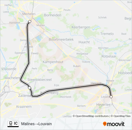 IC Train Line Map