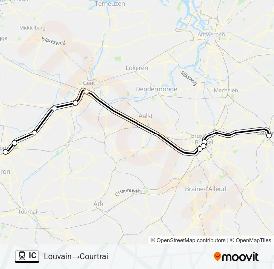 IC Train Line Map