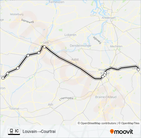 IC Train Line Map