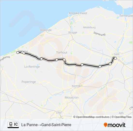 IC train Line Map