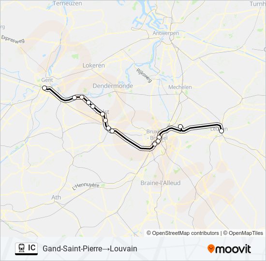 IC train Line Map