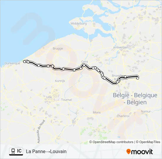 IC Train Line Map
