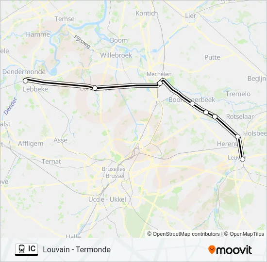 IC Train Line Map