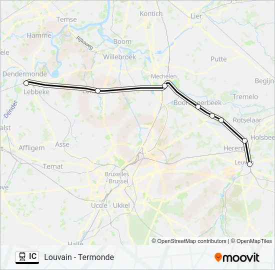 IC Train Line Map