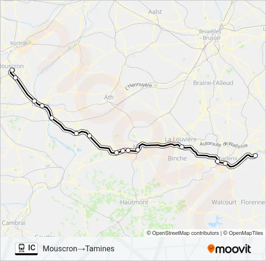 IC Train Line Map