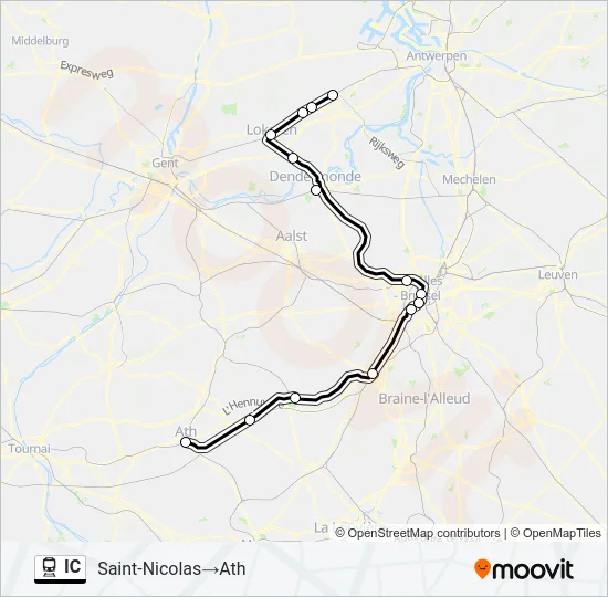 IC Train Line Map