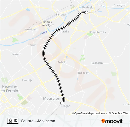 IC Train Line Map
