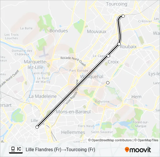 IC Train Line Map