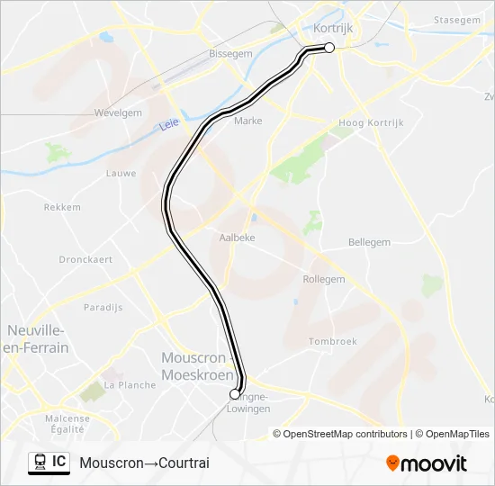 IC Train Line Map