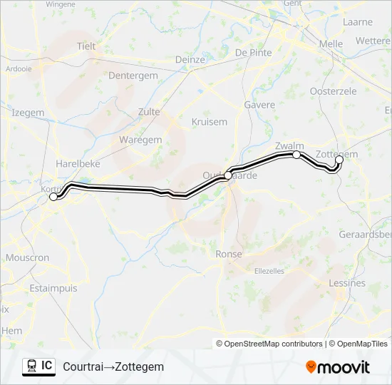 IC Train Line Map