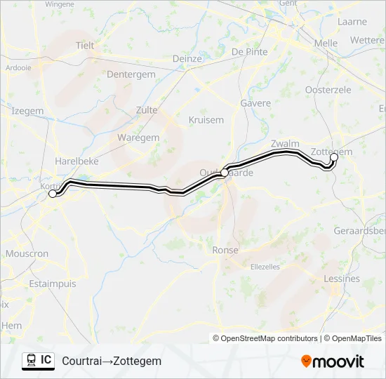 IC Train Line Map