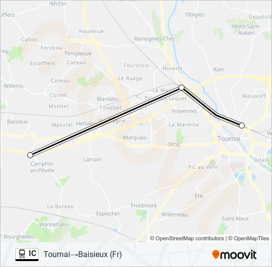 IC Train Line Map