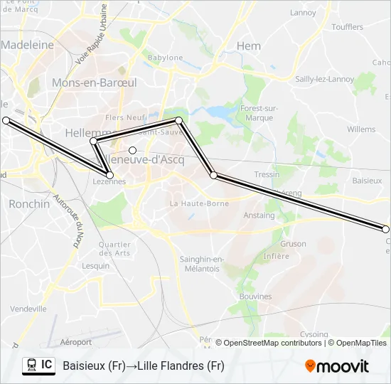 IC Train Line Map