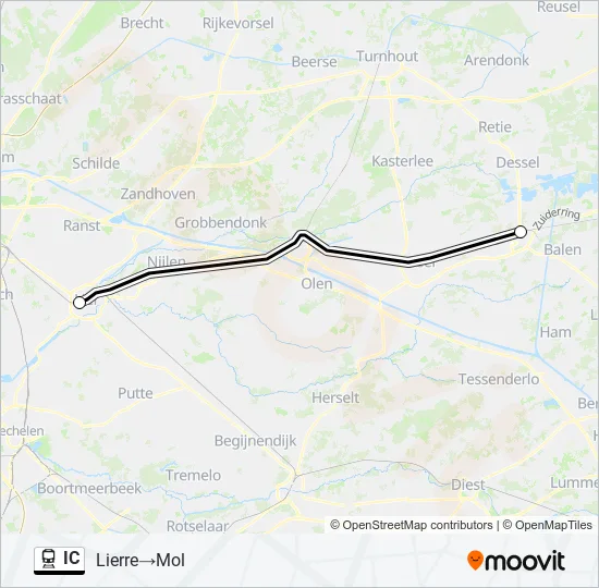 IC Train Line Map