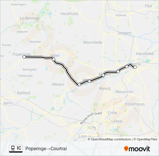 IC Train Line Map