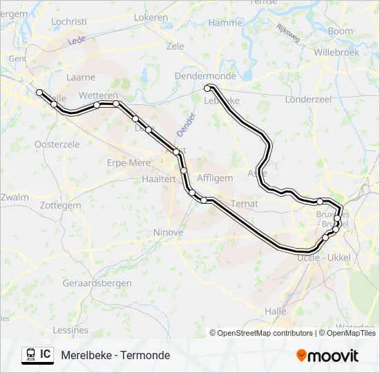 IC Train Line Map
