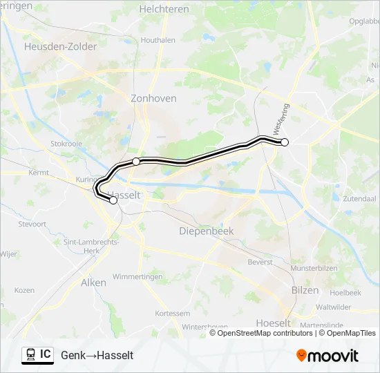 IC Train Line Map