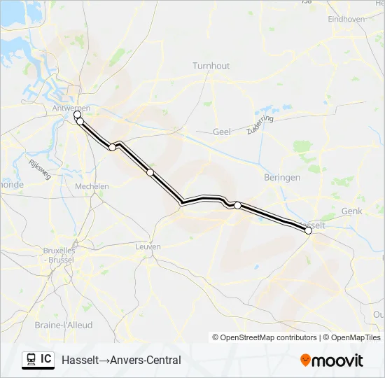IC Train Line Map